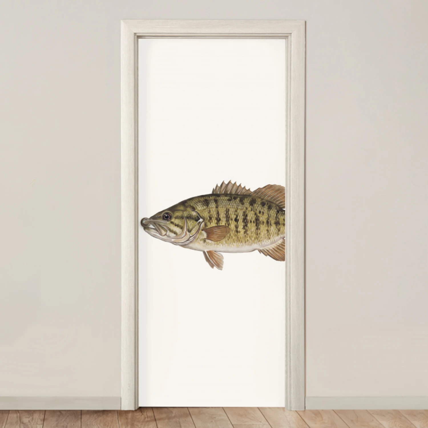 Vissen - Natuur - Vintage deurposter klein -3d_beige