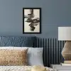 Golven - Penseelstreken - Beige - Minimalistisch fotolijst zwart zonder passe partout klein -sfeer3