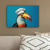 Toekan - Papegaai - Vogel - Koksmuts canvas 2cm klein -sfeer3
