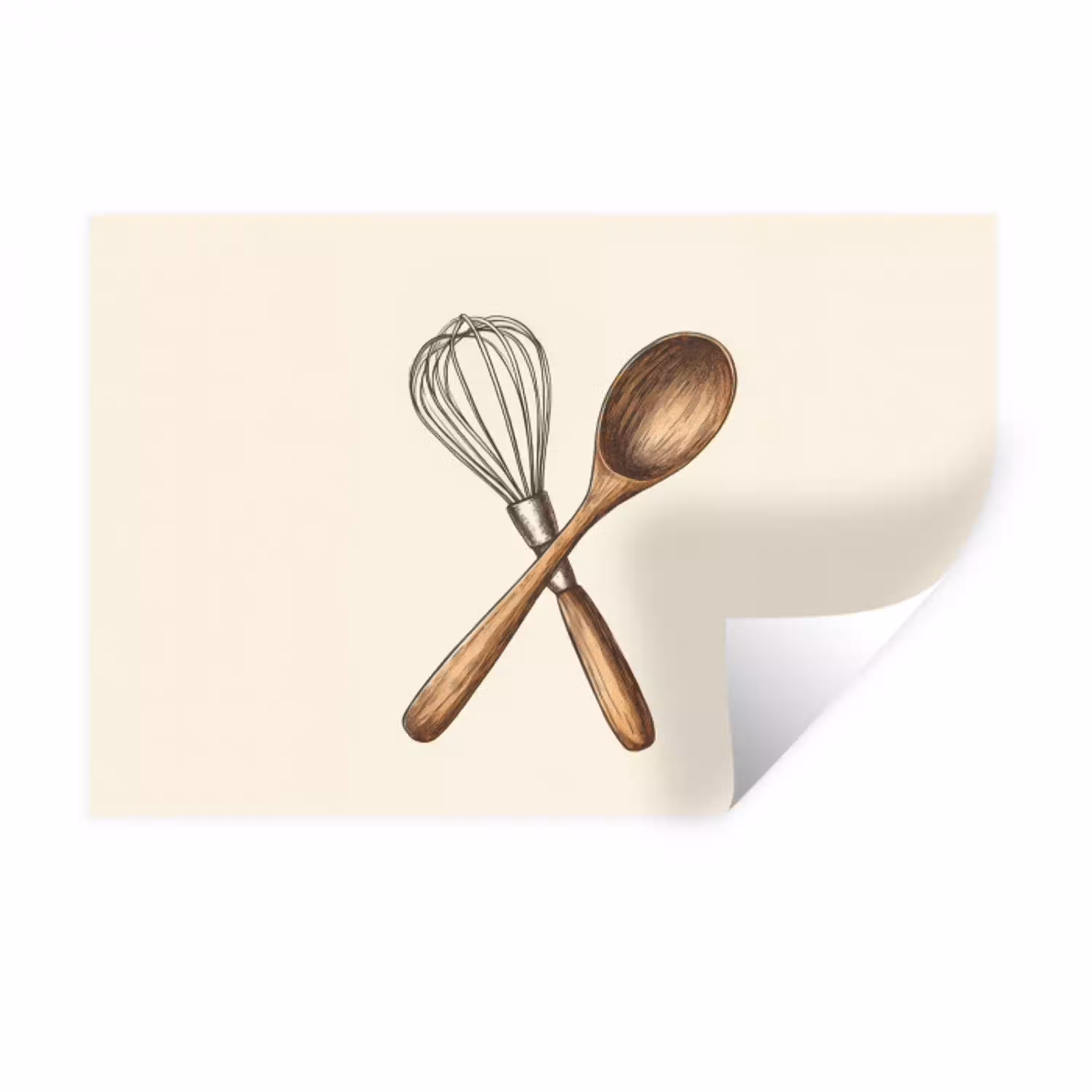 Garde - Hout - Beige Muursticker klein -3d