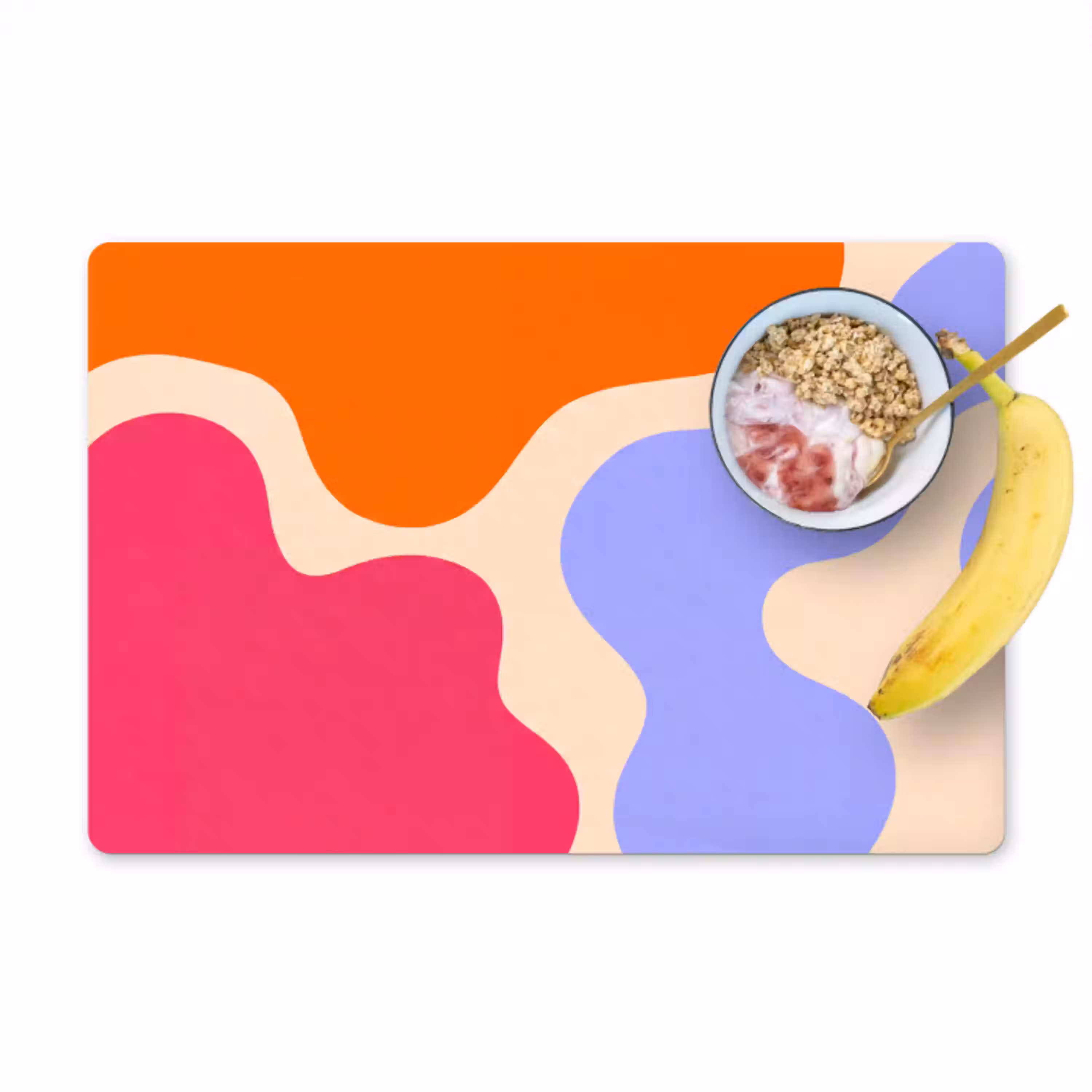 Abstract - Organische vormen - Design - Modern - Kleurrijk Placemat vinyl groot -zzzproduct_Kitchenyeah-website