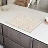 Bloemen - Print - Beige - Bruin - Minimalistisch Inductie beschermer vinyl 3mm klein -sfeer8