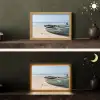 Boot - Zandstrand - Zee Light Box met kabel (Tafellamp) klein -sfeer3