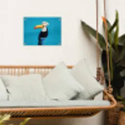 Tucan - Sokkel - Vogel - Koksmuts tuinposter los doek klein -sfeer7