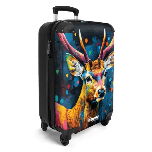 Hert met gewei in graffiti stijl NBS - Handbagage koffer - Kinderen Unisex middel -productfoto_3d