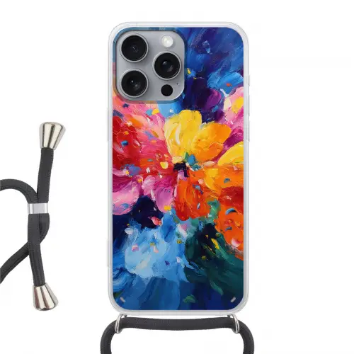 Golvend - Energie - warm Hoesje iPhone 16 Pro Max met koord klein -3d