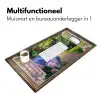 Doorkijk - Tuin - Raam - Hortensia - Bloemen Muismat XXL klein -sfeer4