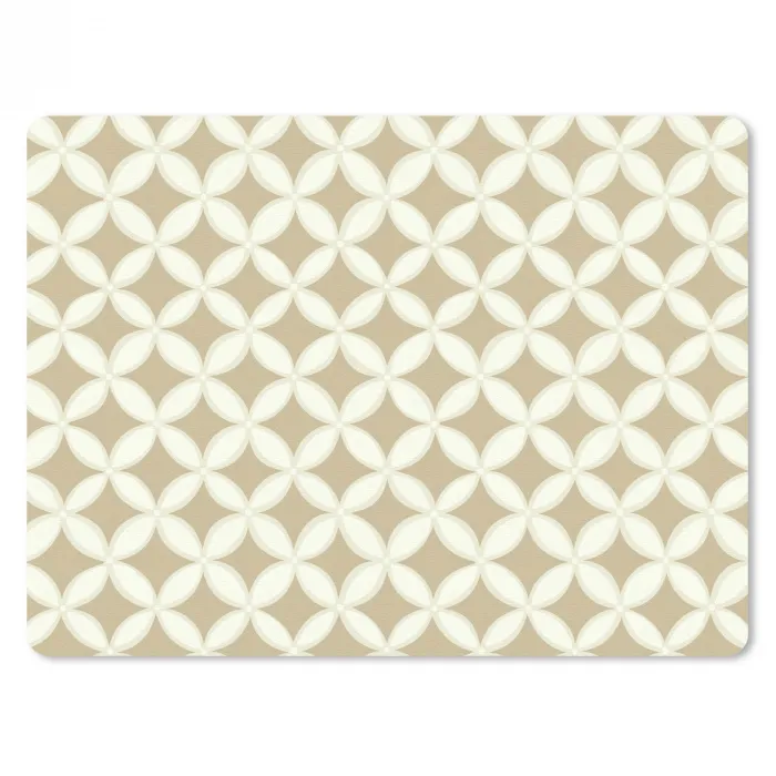 Symmetrisch - Motief - Beige muismat rubber klein 262 -3d