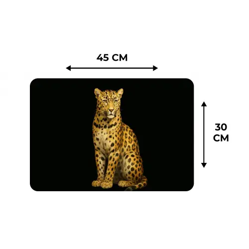 Panter - Realistisch - Bruin Placemat vinyl groot -specs