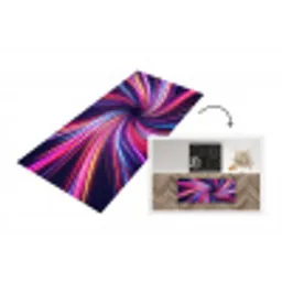 Abstract - Swirl - Futuristic - Neon Keukenloper - keukenmat middel -3d