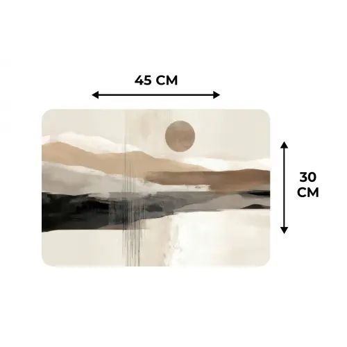 Minimalistisch - Landschap - Dimensie Placemat vinyl groot -specs