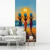Vrouwen - Strand - Zondsondergang fotobehang vinyl groot -woonkamer