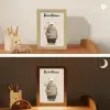 Knuffelbeer - Oranje bloemen - Vriendelijk Light Box met kabel (Kinderlampje) klein -sfeer3_kind