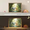 Olifant - Tijger - Bos - Jungle Light Box met batterij (Wandlamp kind) middel -sfeer3_kind