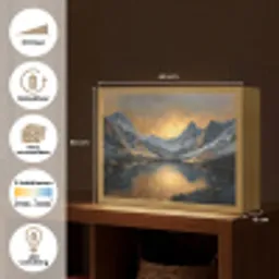 Berglandschap met Gouden Zonsondergang Light Box met batterij (Wandlamp) middel -USP_websiteoverzichtNL