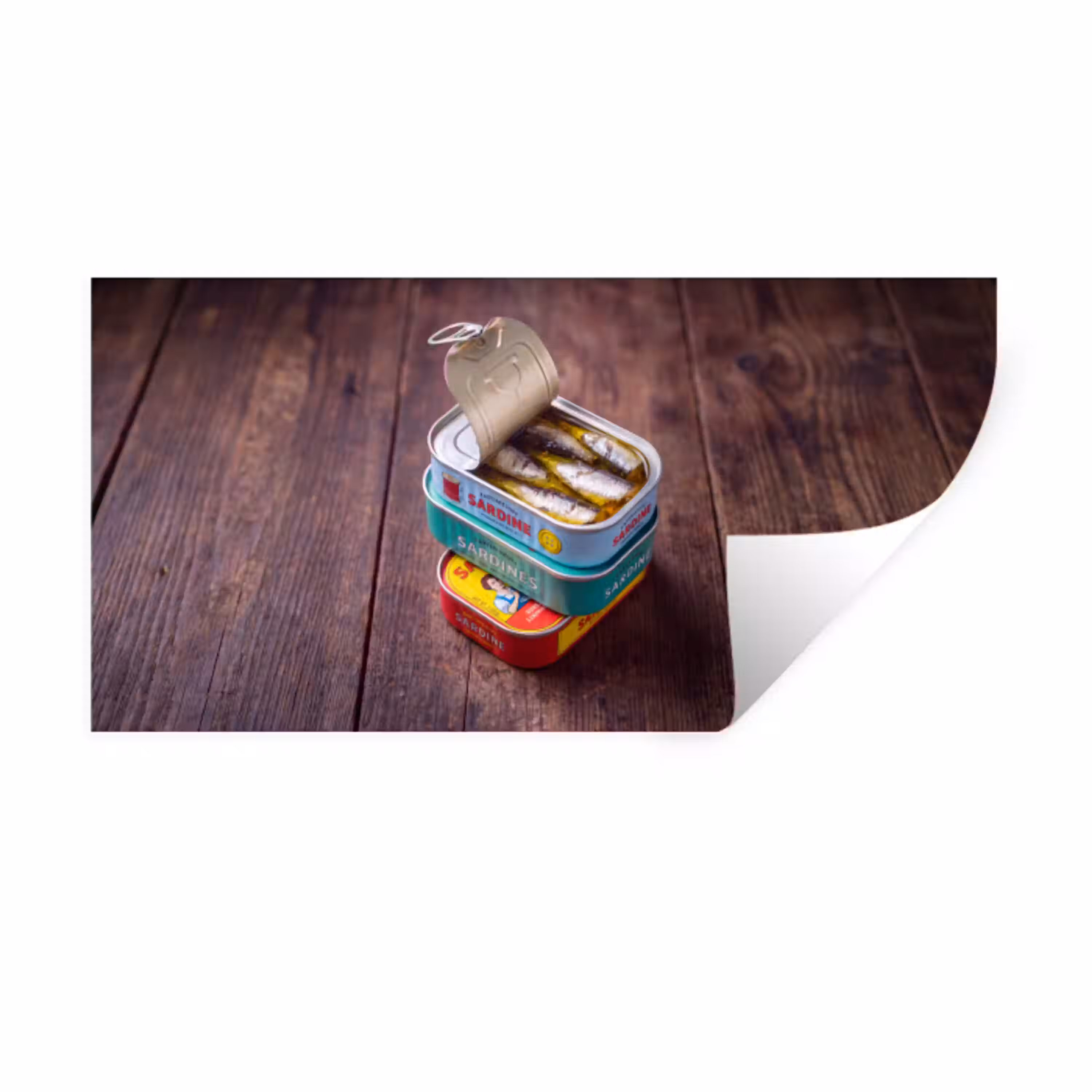 Vis - Blikjes - Keuken Muursticker klein -3d