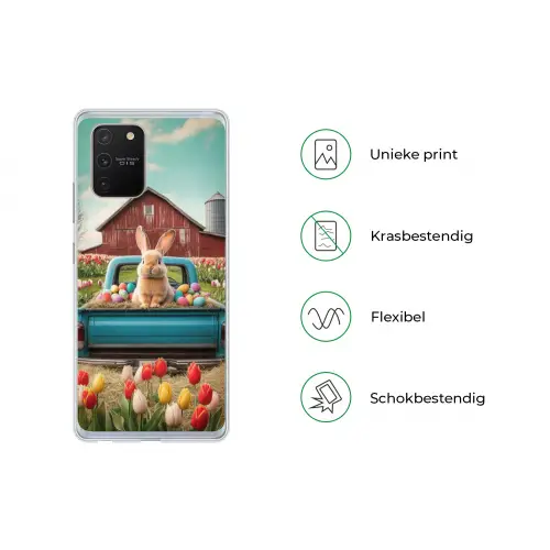 Konijn - Boerderij - Eieren Telefoonhoesje Samsung Galaxy S10 Lite klein -specsS10Lite