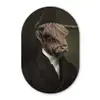 Oude Meesters - Schotse Hooglander - Dieren Wandcirkel Ovaal Forex klein -3d