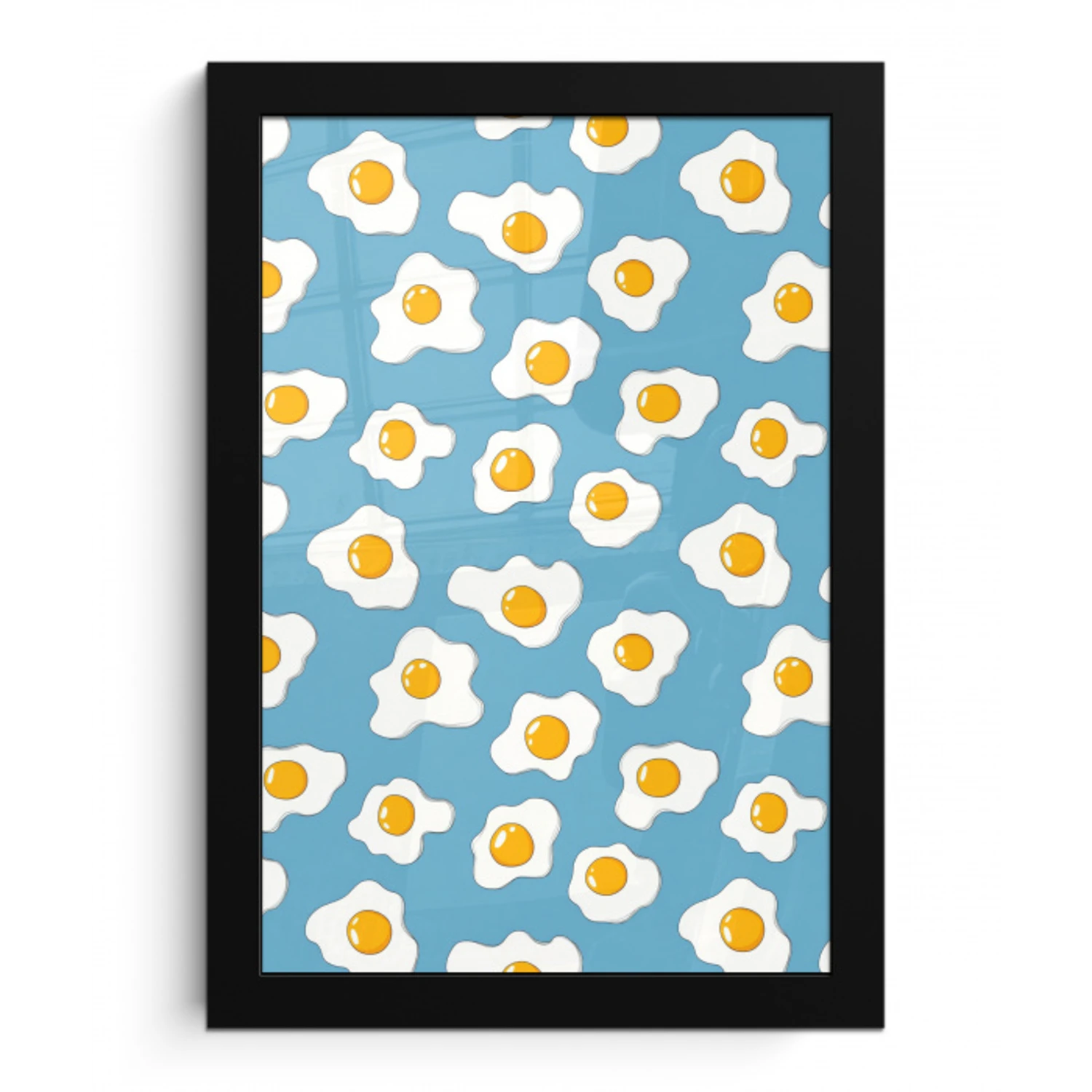 Eieren - Dooiers - Blauw fotolijst zwart zonder passe partout klein 224 -3d