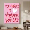 Valentijn - Hart - Liefde - Roze Textielframe zwart klein -sfeer2