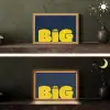 Think big - Blauw - Geel Light Box met kabel (Tafellamp) klein -sfeer3