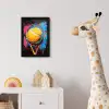 Graffiti - Tennis - Sport - Racket fotolijst zwart zonder passe partout klein -usfeer4_kinderkamer