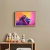 Leeuw - Verf- Kleuren - Dier Light Box met batterij (Wandlamp kind) middel -sfeer2_kind