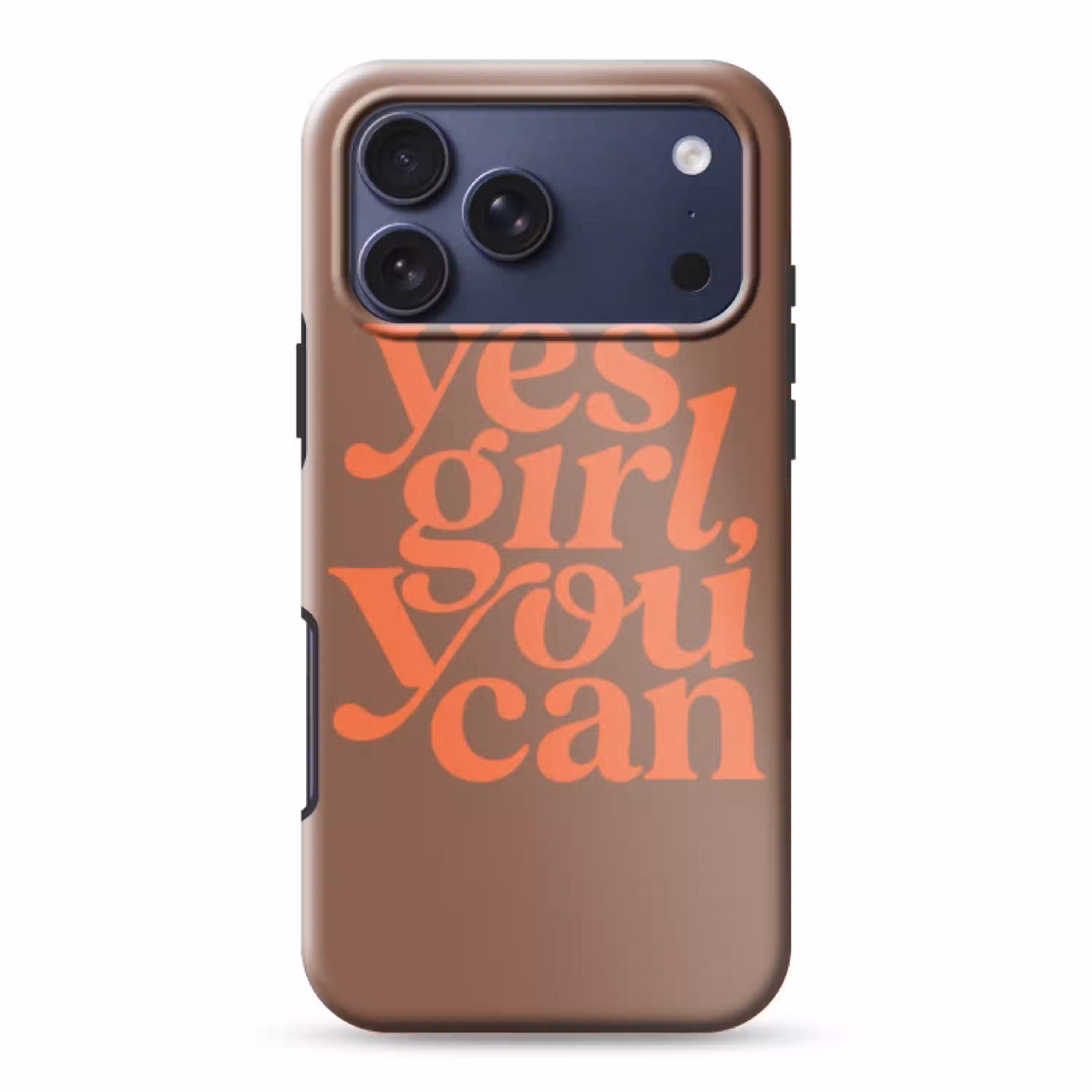 Yes girl you can - Oranje - Bruin Toughcase MagSafe Apple iPhone 17 Pro Max klein -3d