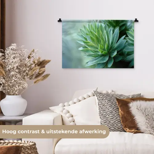 Blad - Plant - Groen - Textuur Wandkleed katoen klein -sfeer1