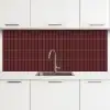 Lijnen - Patroon - Bordeaux keuken achterwand 2 middel 871 -3d