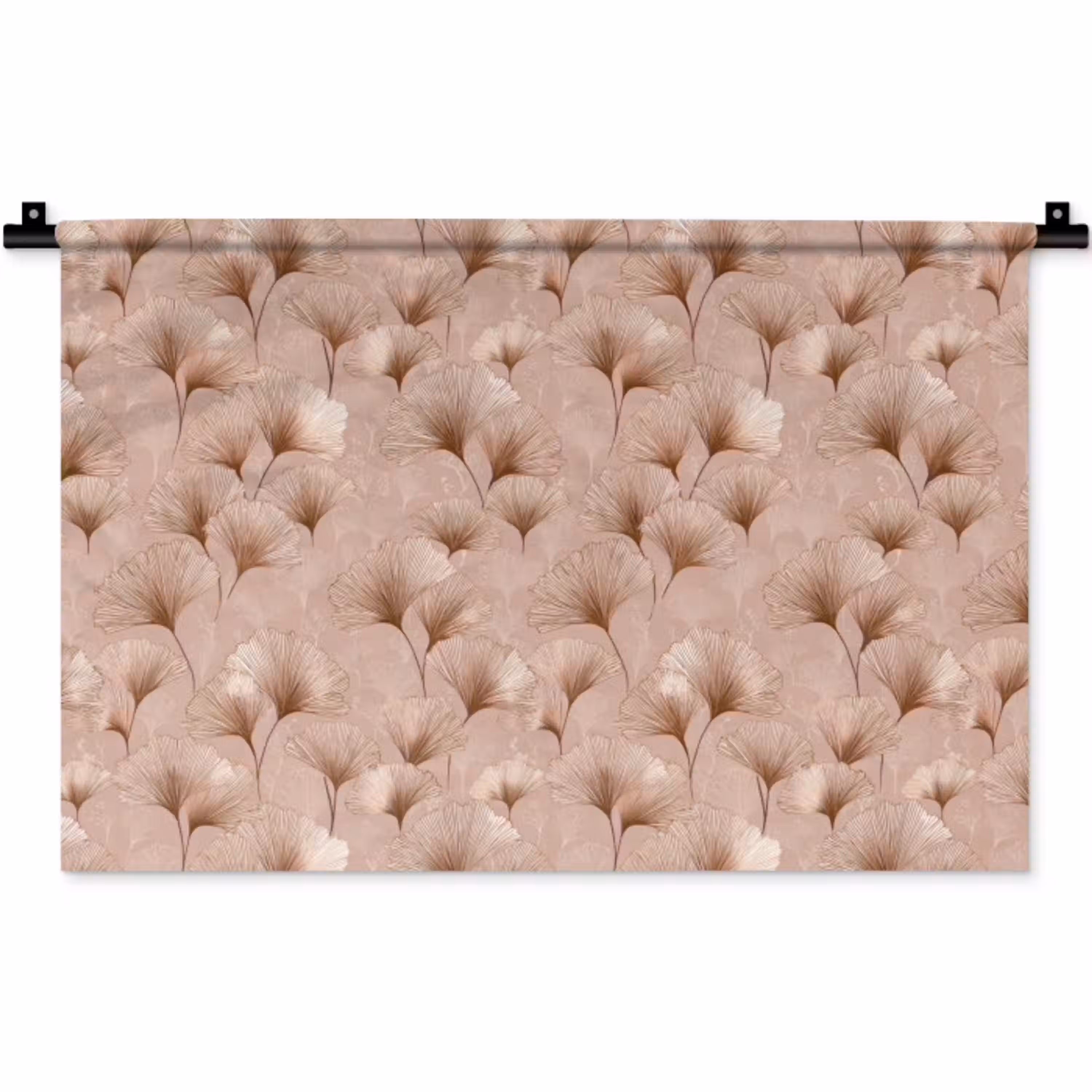 Ginkgo - Patroon - Roze Wandkleed katoen klein 269 -zz3d