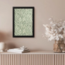 Zebra - Motief - Groen fotolijst zwart zonder passe partout klein 224 -sfeer5