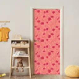 Weidebloemen - Romantisch - Roze deurposter klein 289 -sfeer4