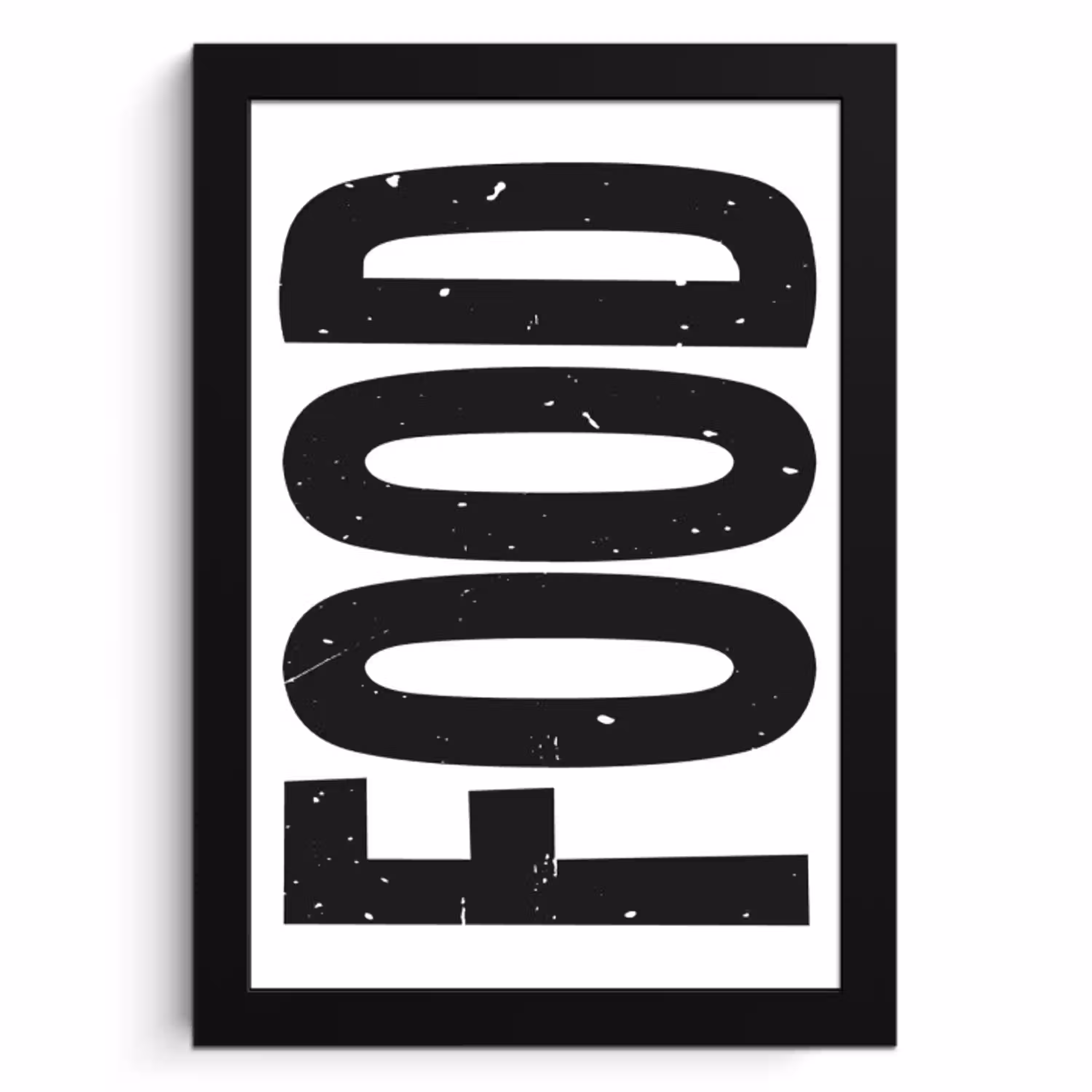 Food - Zwart - Wit - Decoratie KitchenYeah - Keuken - Fotolijst klein -3d