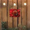 Close up - Bloem - Quote - Rood tuinposter los doek klein -sfeer1