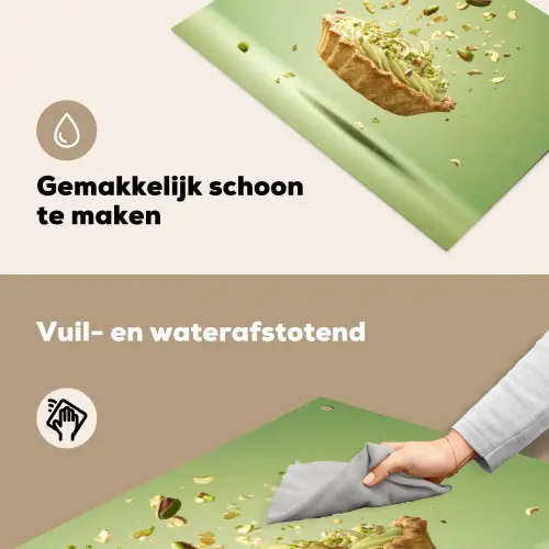Pistache - Taart - Noten - Eten Inductie beschemer met haakjes klein -ky-schoon-nl