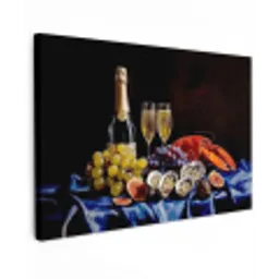 Champagne - Luxe - Oesters canvas 2cm klein -z3d