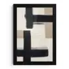 Zwart - Abstract - Japandi fotolijst zwart zonder passe partout klein -3d