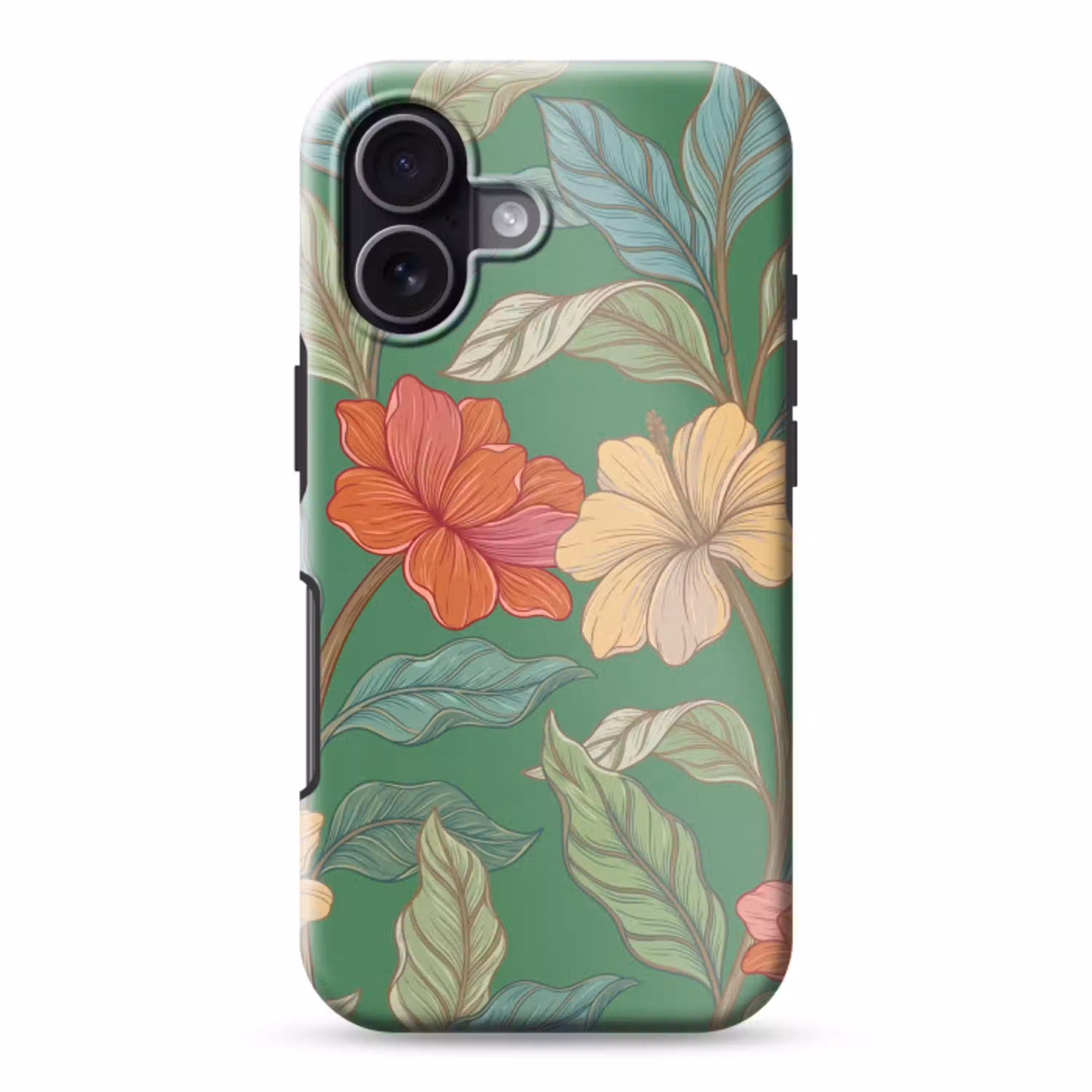 Bloemen - Groen - Illustratie Toughcase MagSafe Apple iPhone 17 klein -3d
