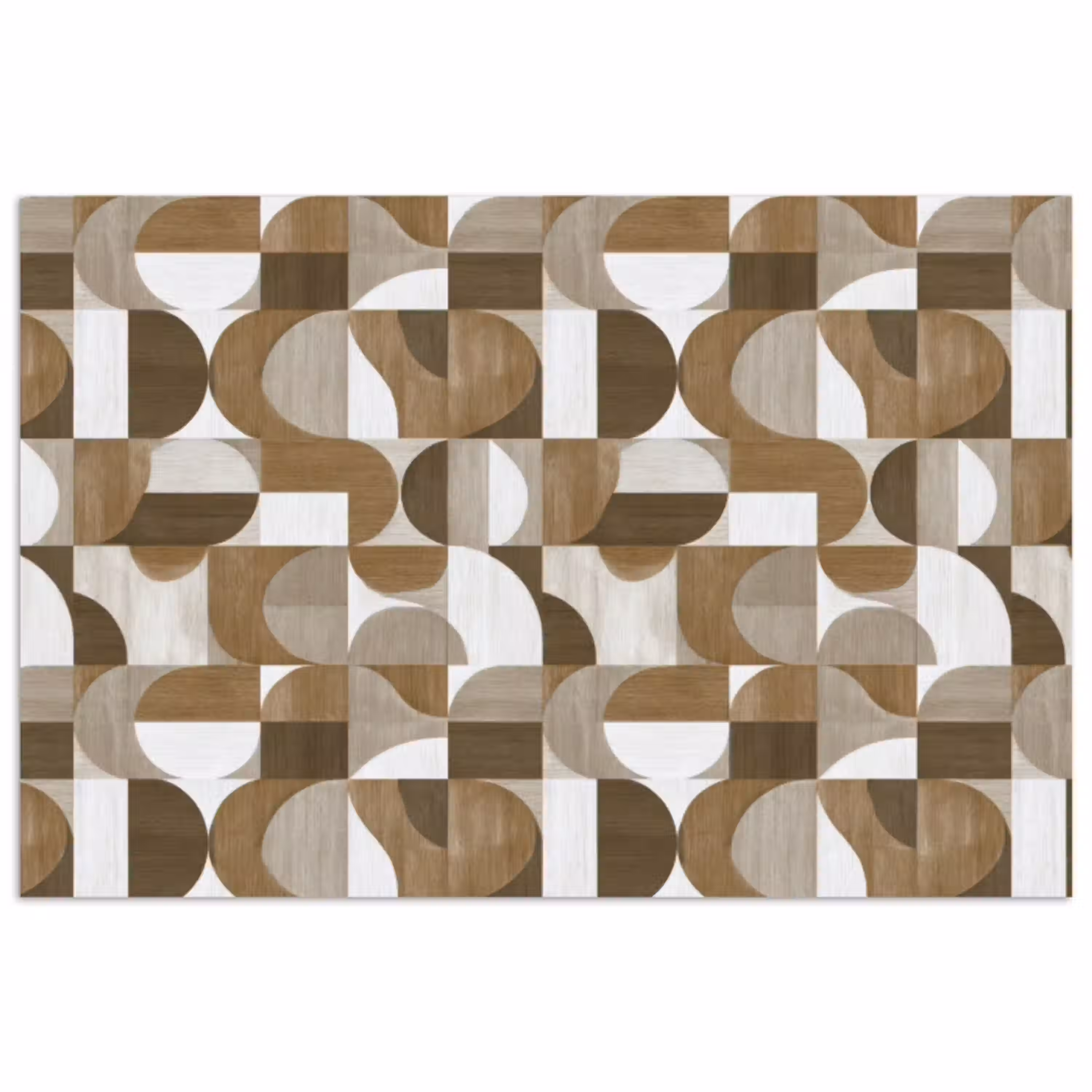 Abstract - Retro - Bruin poster papier klein 62 -3d