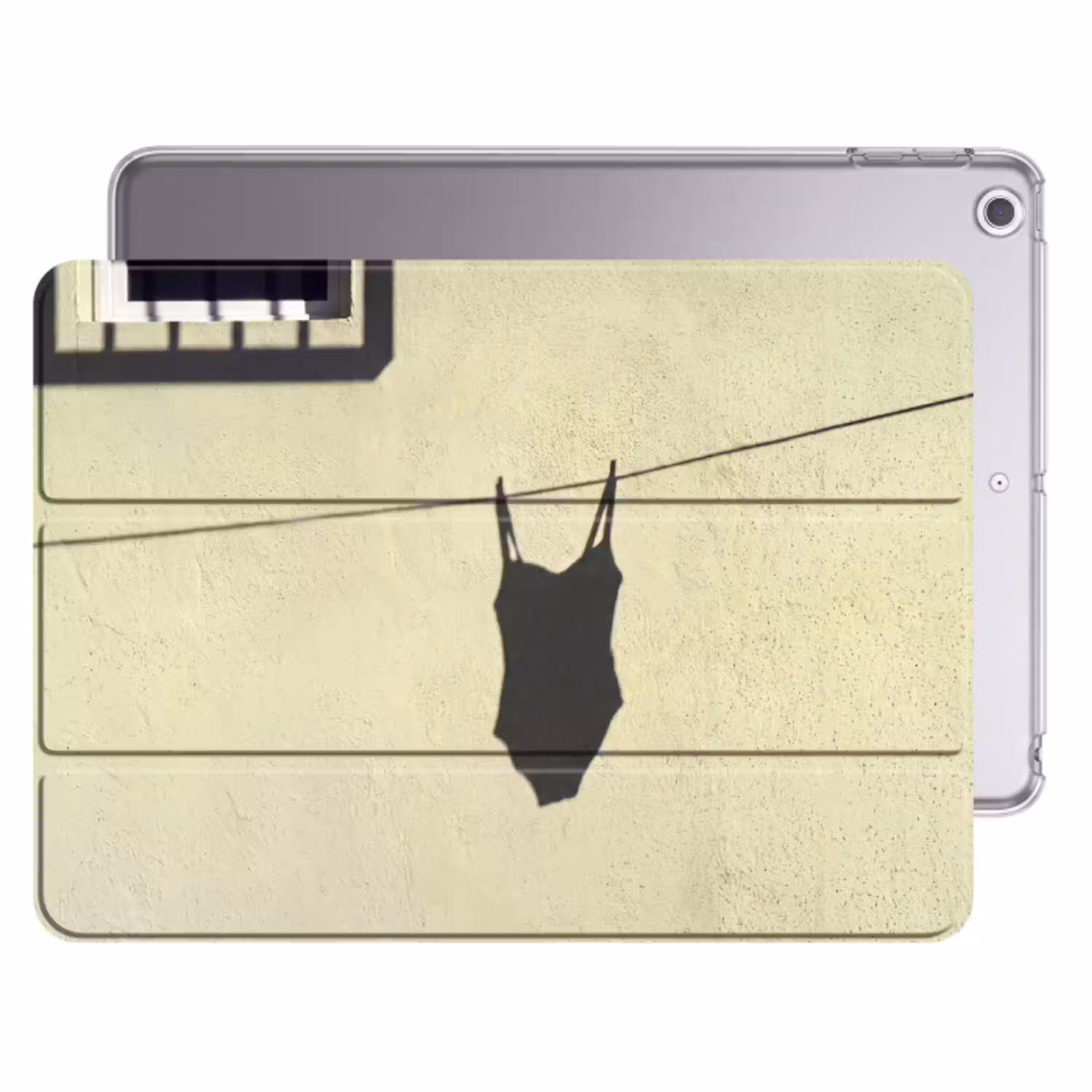 Badpak - Schaduw - Muur - Zomer - Minimalistisch Apple iPad 2017 middel -threedimensional_3d_global