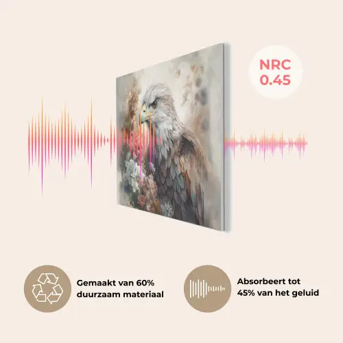 Arend - Adelaar - Vogel - Bloemen - Natuur PET vilt klein -USP_NL