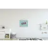 XOXO - Blauw - Rood textielposter latten blank klein -kinderkamer