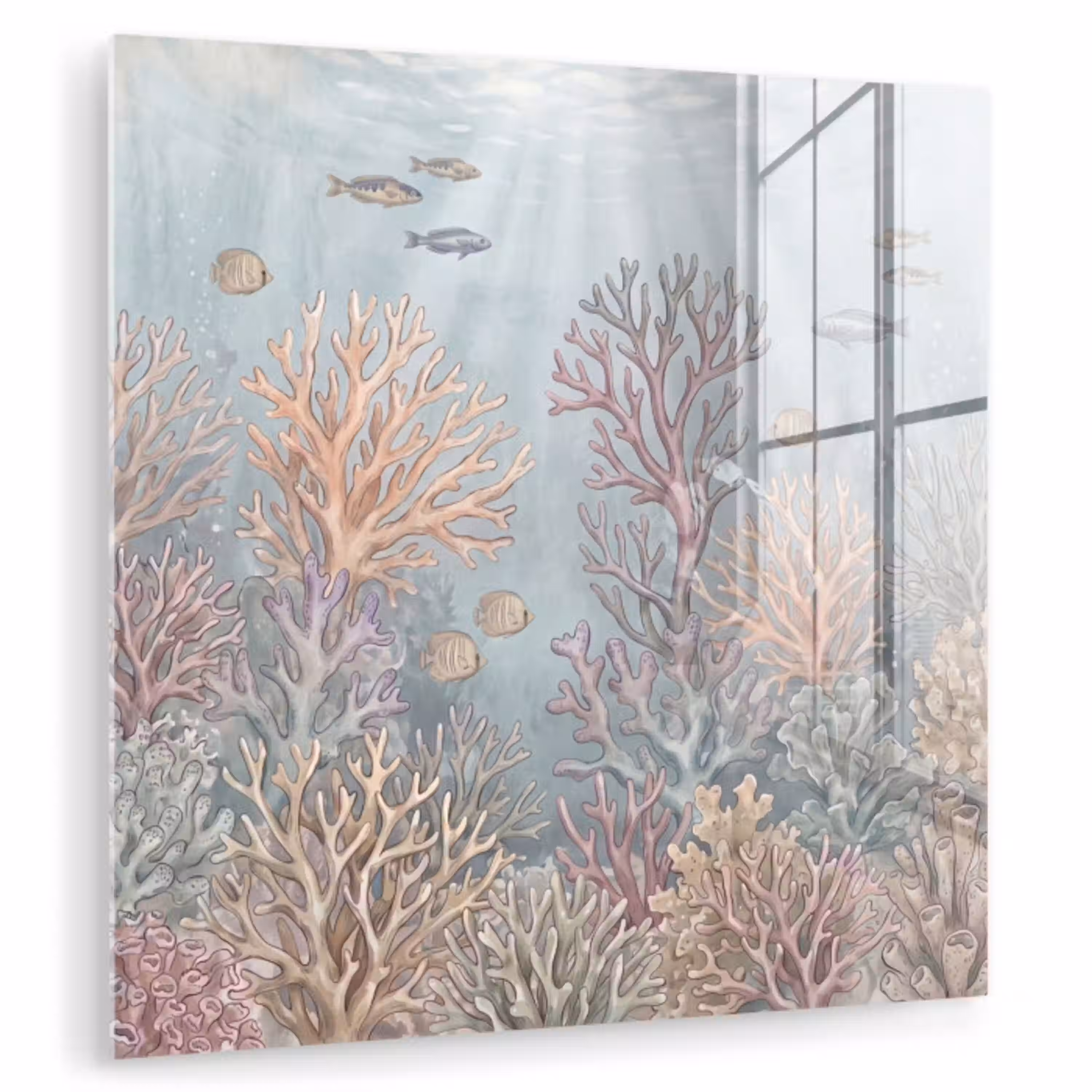 Vis - Koraal - Oceaan - Illustratie - Onderwater plexiglas 5mm klein -zzzproduct_nieuw