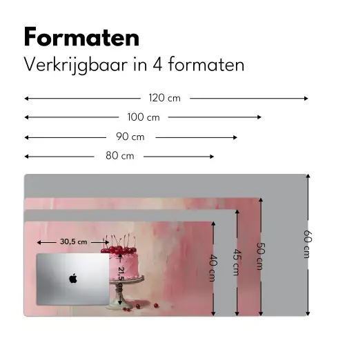 Taart - Pink - Cherry Muismat XXL klein -sfeer5