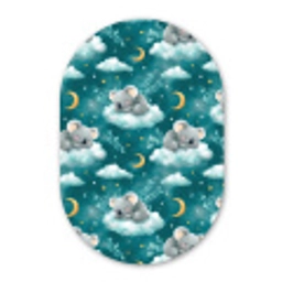 Koala's - Betoverend - Blauw Wandcirkel Ovaal Aluminium middel 839 -3d