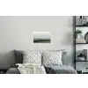 Grijs - Berg - Paarden Muursticker klein -slaapkamer