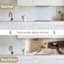 Champagne - Bed - Bubbels keuken achterwand 2 middel -voor-na_DE