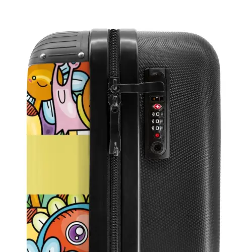 Monster met Stippen NBS - Handbagage koffer - Kinderen Unisex middel -slot
