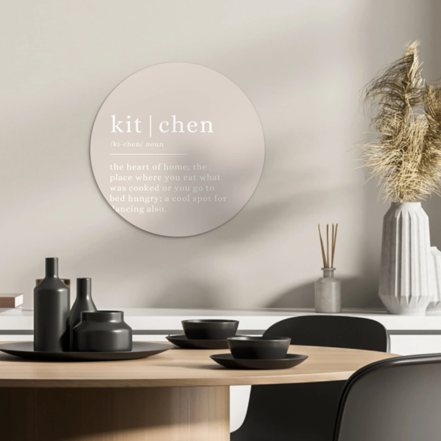 Keuken: Meer dan een Ruimte KitchenYeah - Keuken - Wandcirkel Forex klein -sfeer2